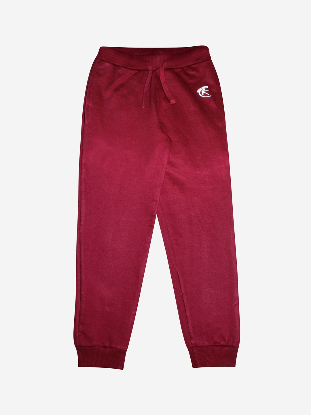 

KiddoPanti Unisex Kids Maroon Solid Pure Cotton Joggers