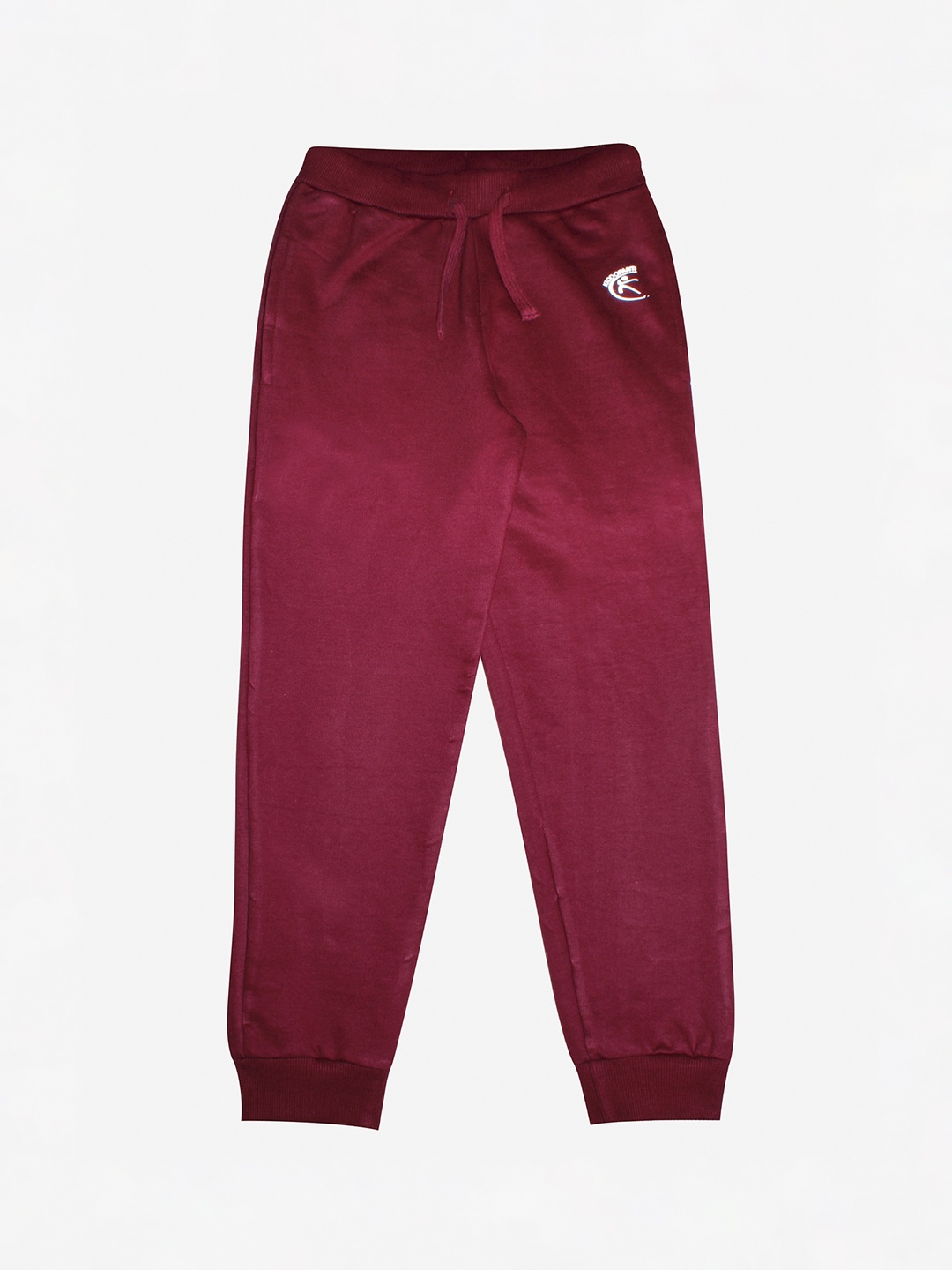 

KiddoPanti Kids Burgundy Solid Pure Cotton Joggers