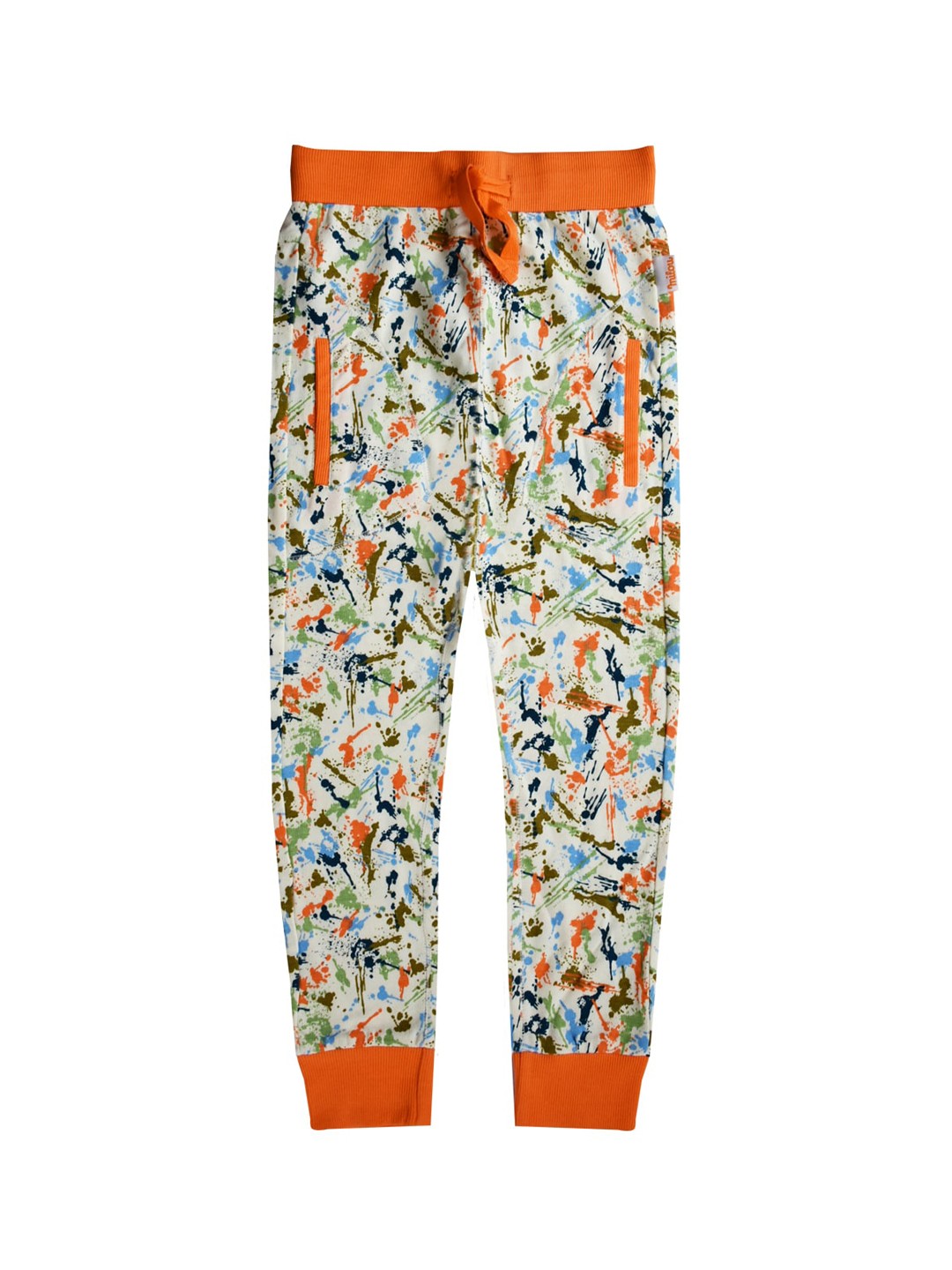 

milou Boys Printed Regular Track Pants, Beige