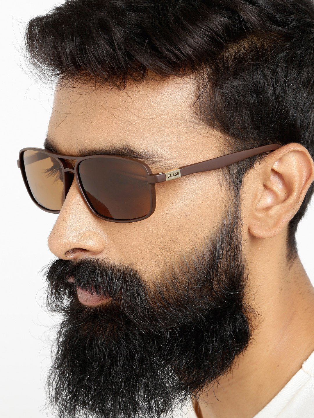 

Mast & Harbour Men Rectangle Sunglasses MFB-PN-TSD-6045-3, Brown