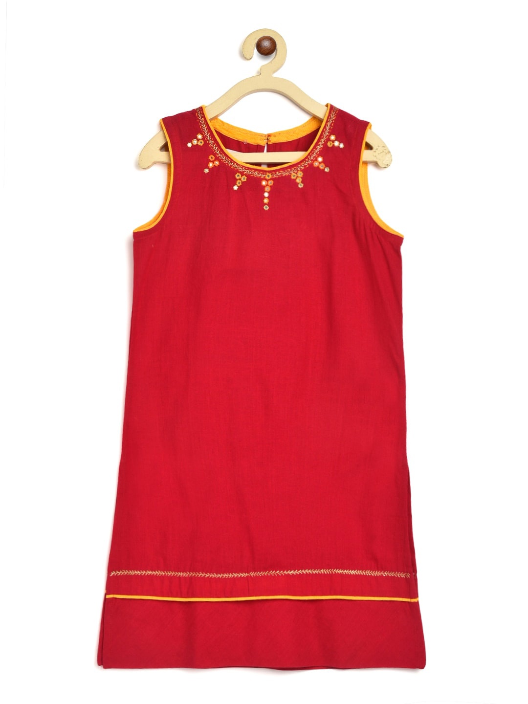 

Fabindia Girls Fuchsia Red Cotton Kurta