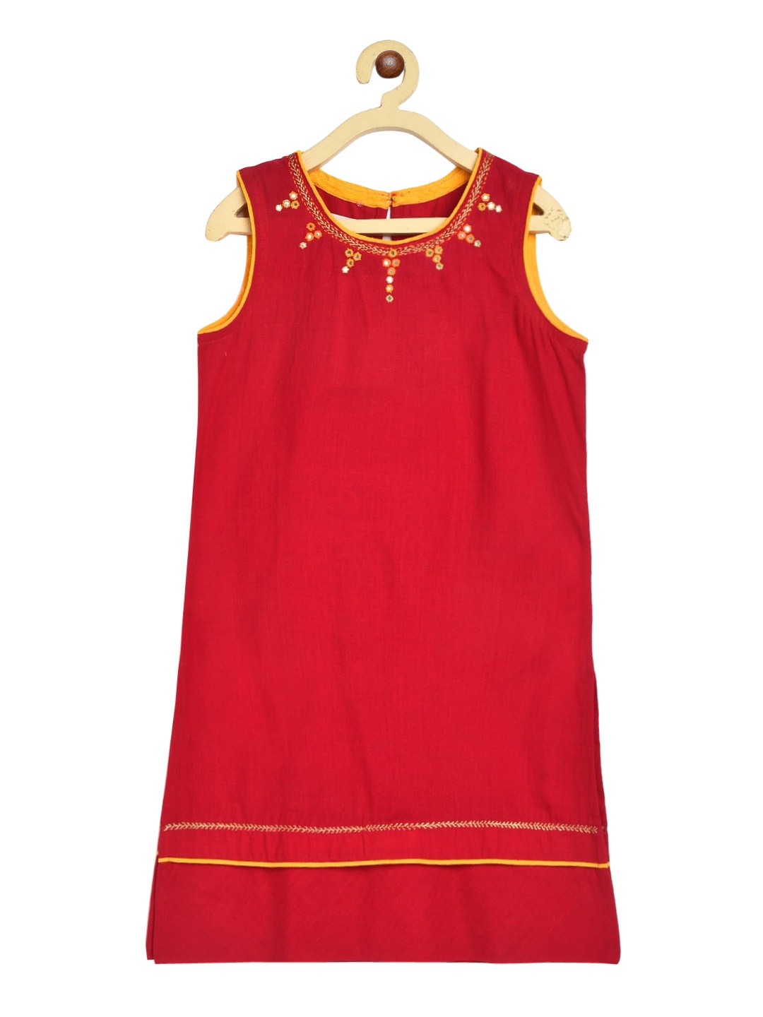 

Fabindia Girls Fuchsia Red Cotton Kurta