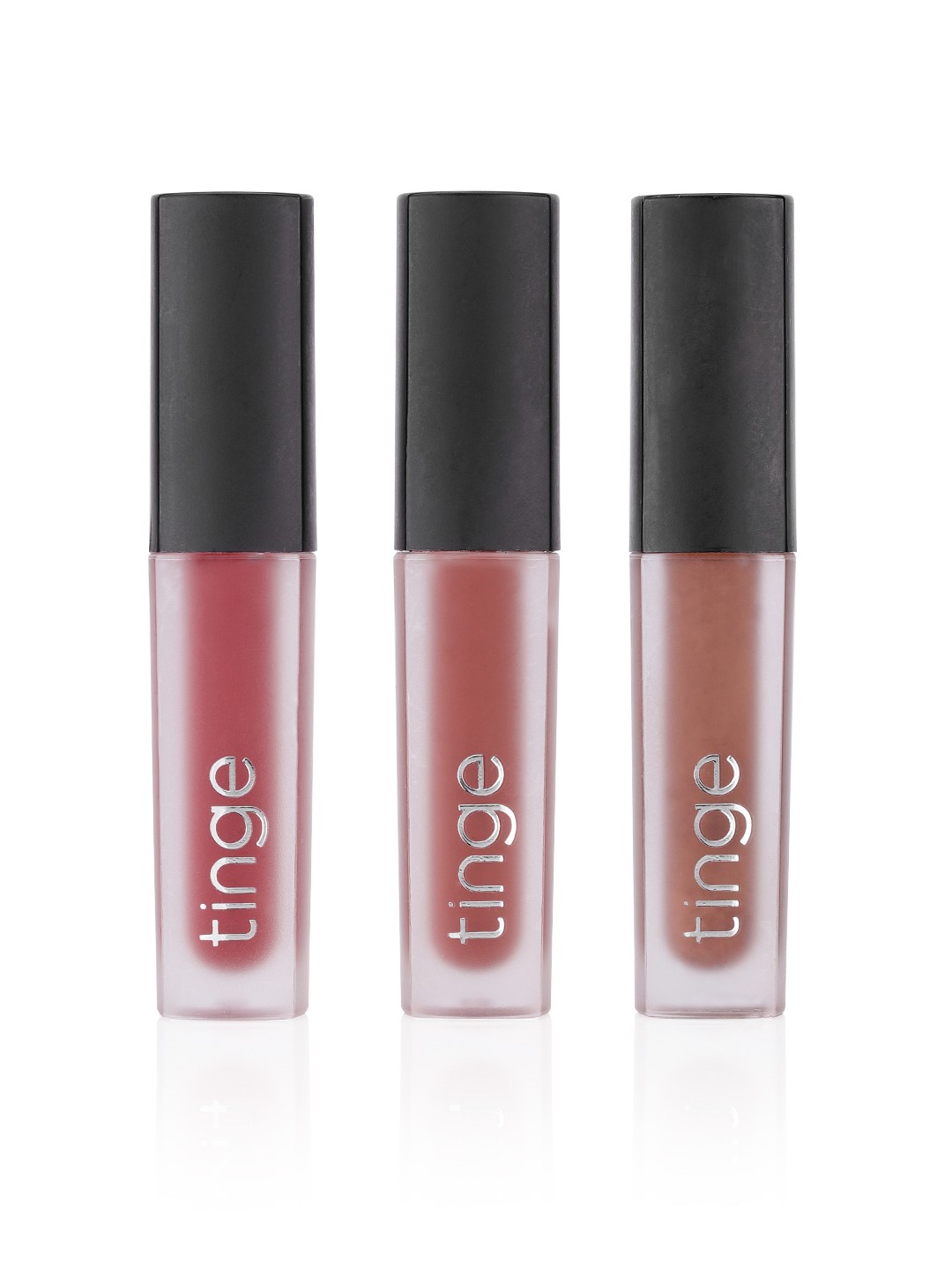

tinge Set of 3 Ticket to Anywhere Liquid Matte Lipsticks, Burgundy