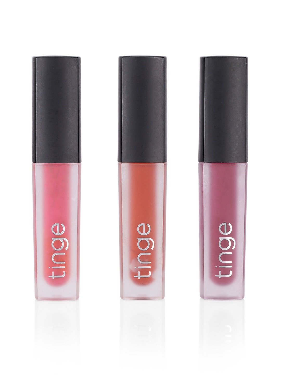 

tinge Set of 3 Louder Liquid Matte Lipsticks, Pink