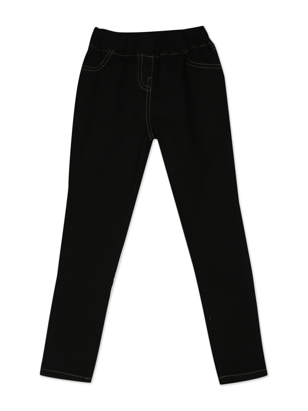 

Cherokee Girls Black Solid Denim Jeggings