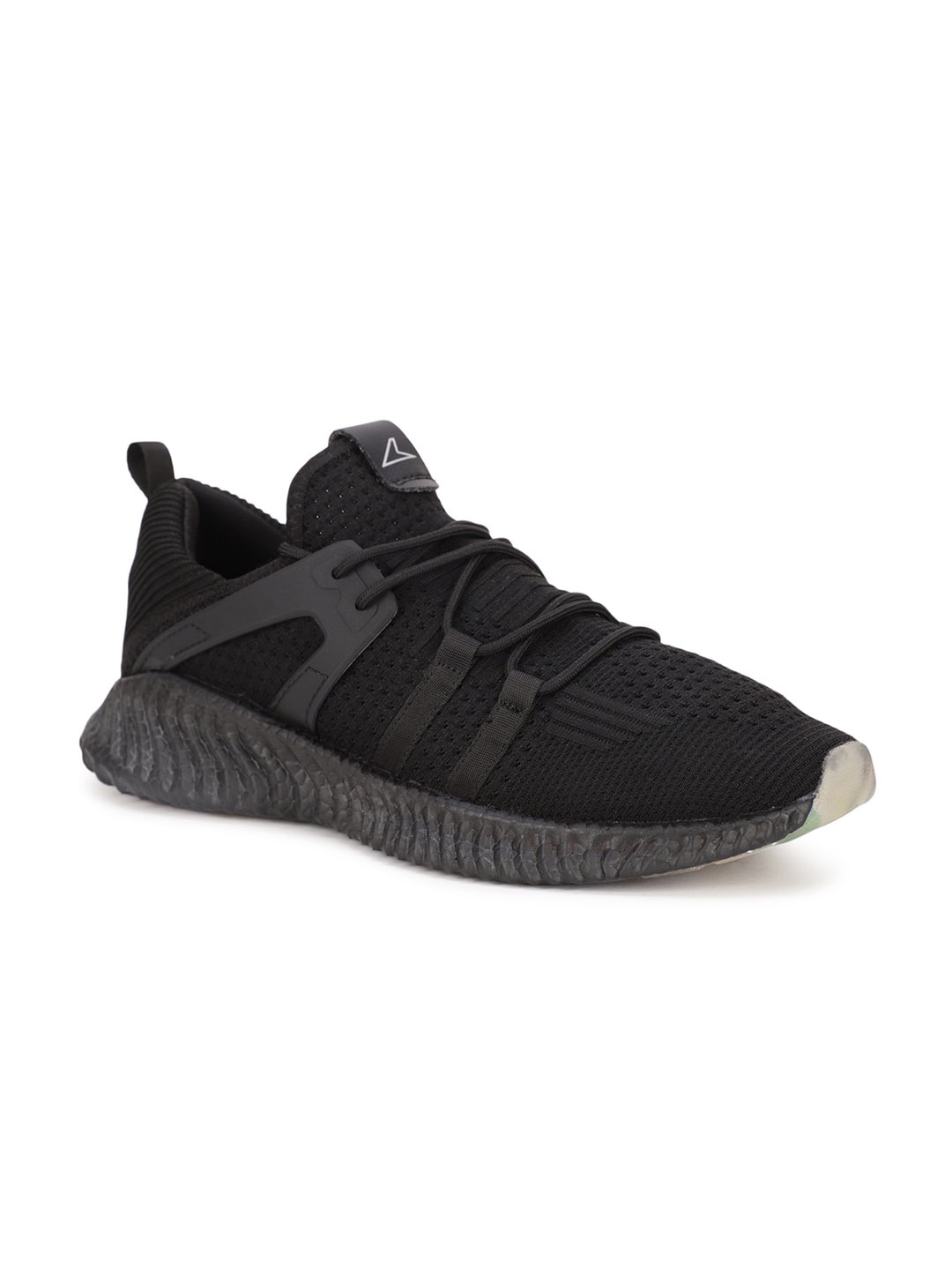 

Power Men Black Woven Design Sneakers