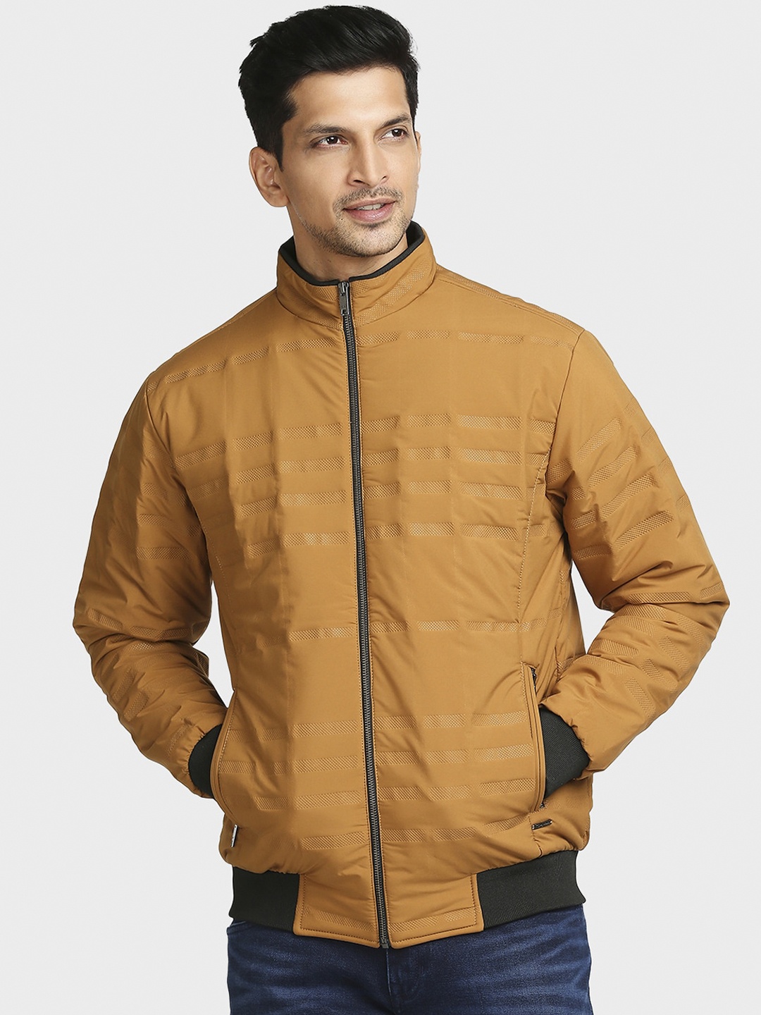 

ColorPlus Men Khaki Cotton Bomber Jacket