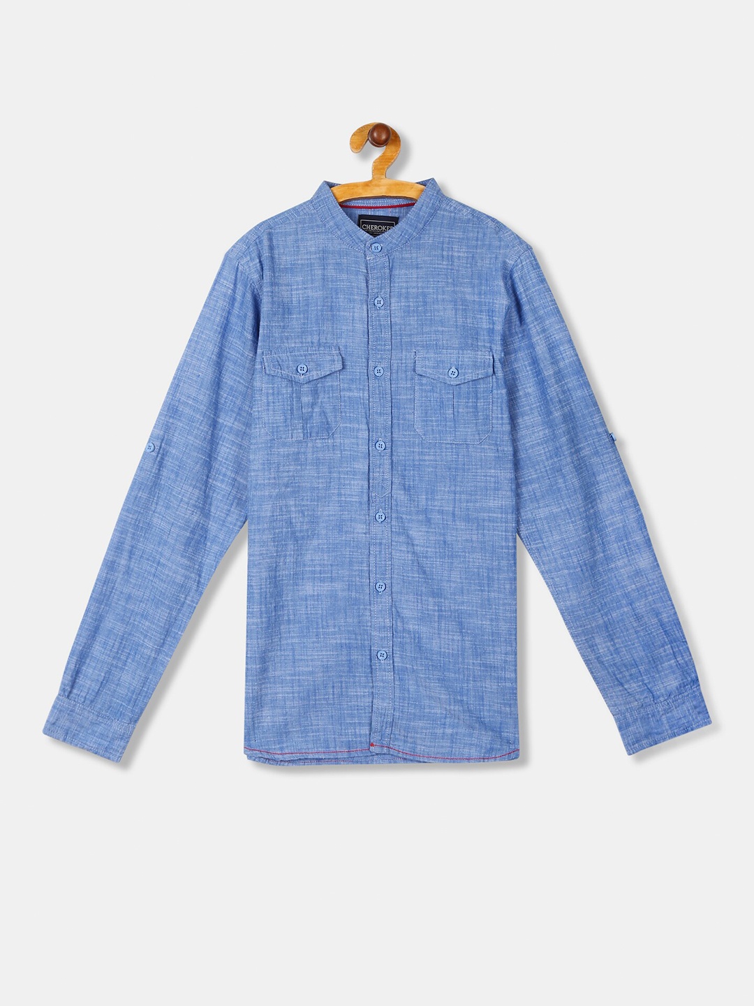 

Cherokee Boys Blue Chambray Casual Shirt