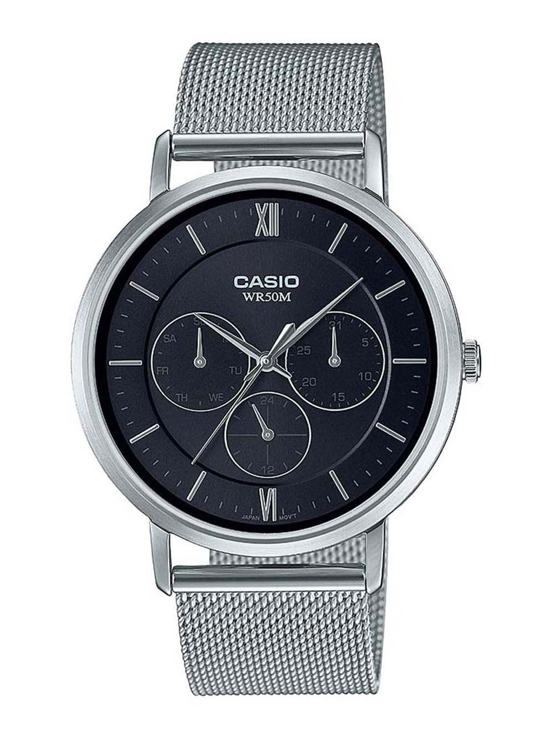 

CASIO Men Black Dial & Silver Toned Stainless Steel Analogue Watch A1920
