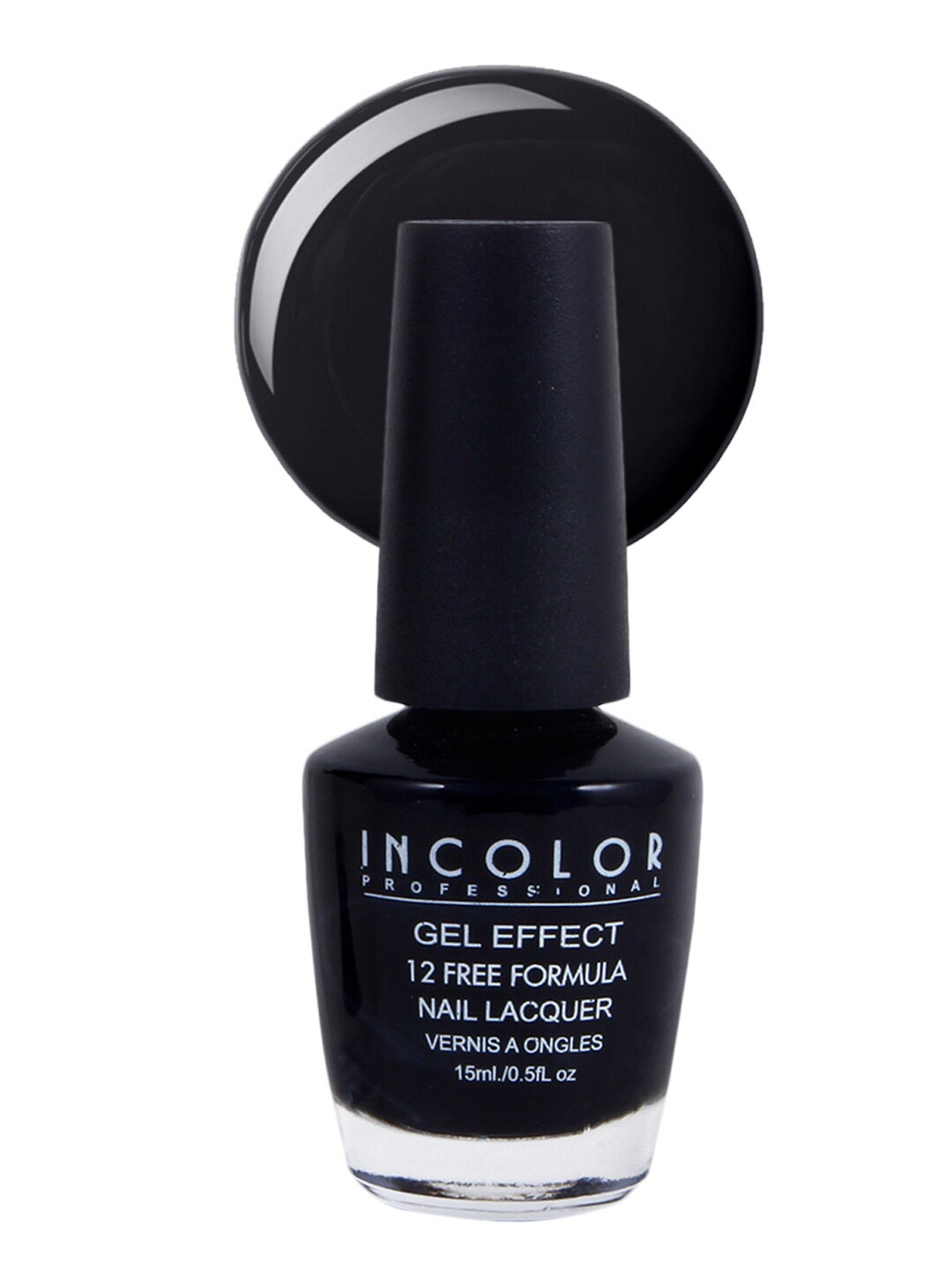 

INCOLOR Black Gel Effect Nail Polish 18 15ml