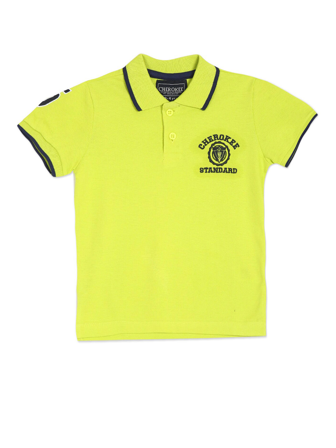 

Cherokee Boys Green & Black Polo Collar T-shirt