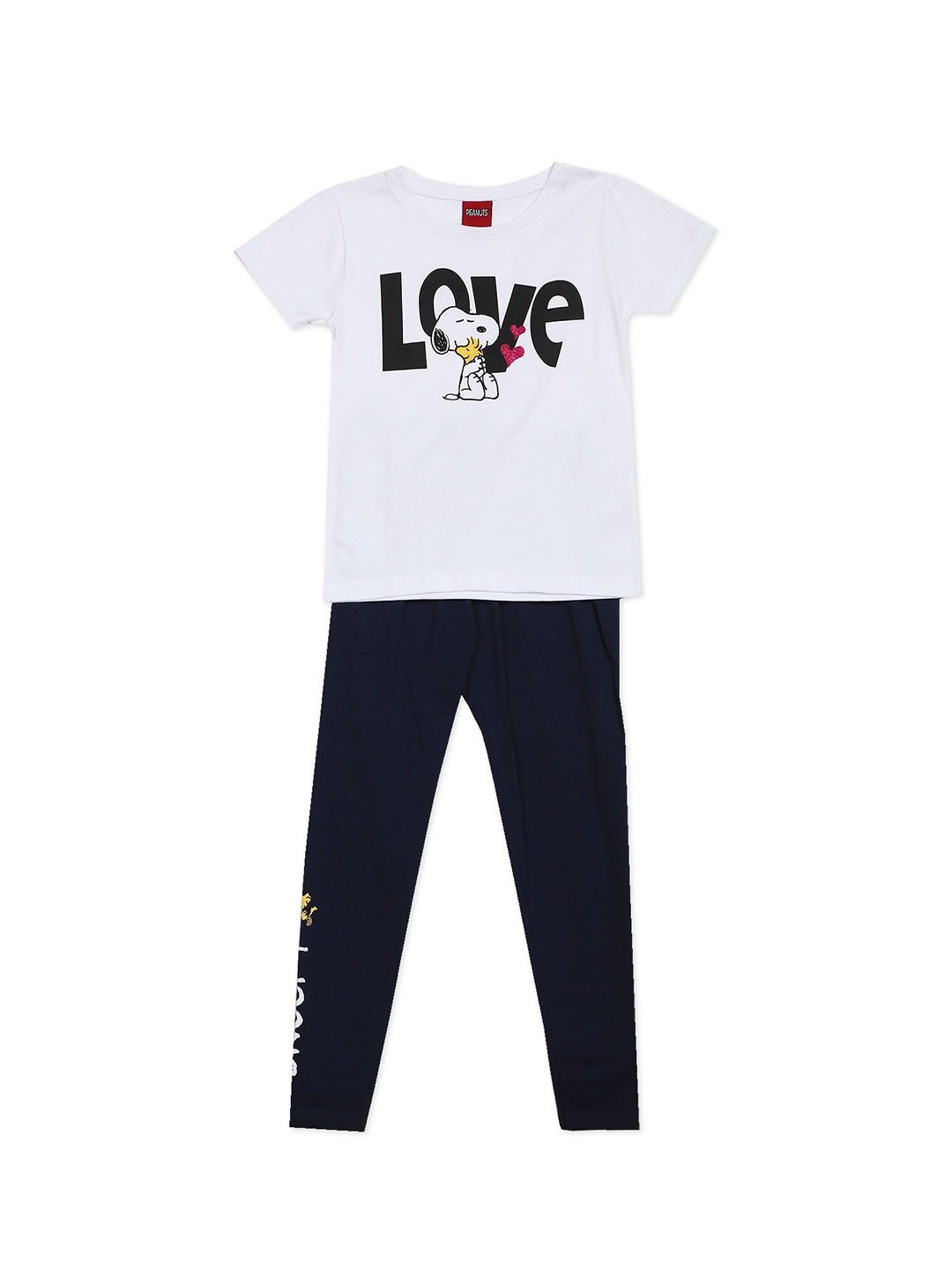 

Colt Girls Black & White Printed T-shirt with Leggings