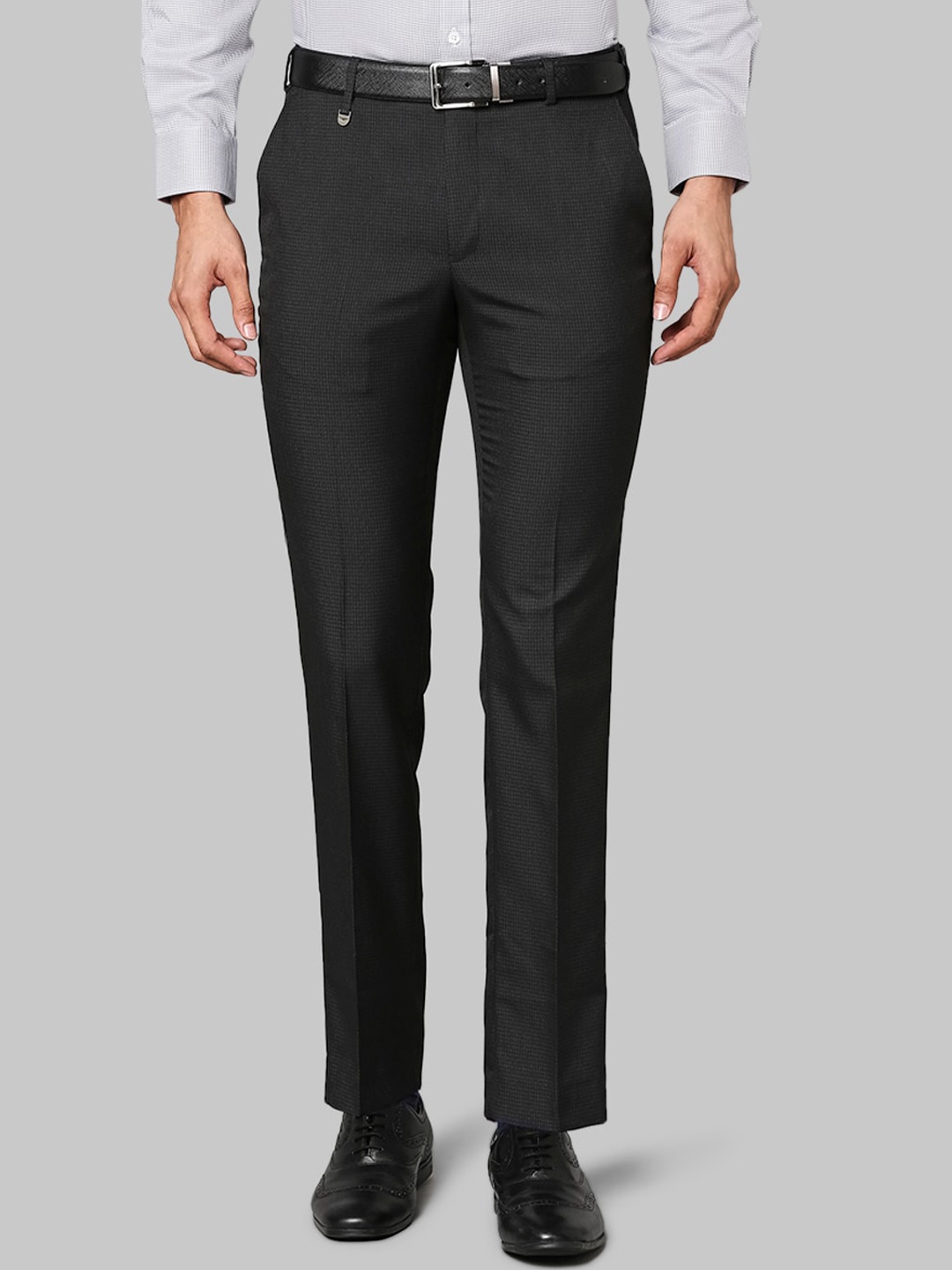 

Park Avenue Men Black Slim Fit Formal Trousers