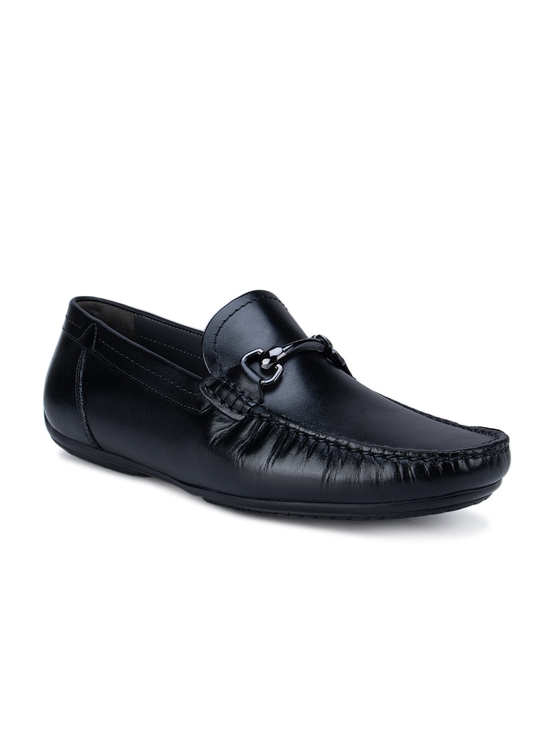 

ROSSO BRUNELLO Men Black Leather Loafers