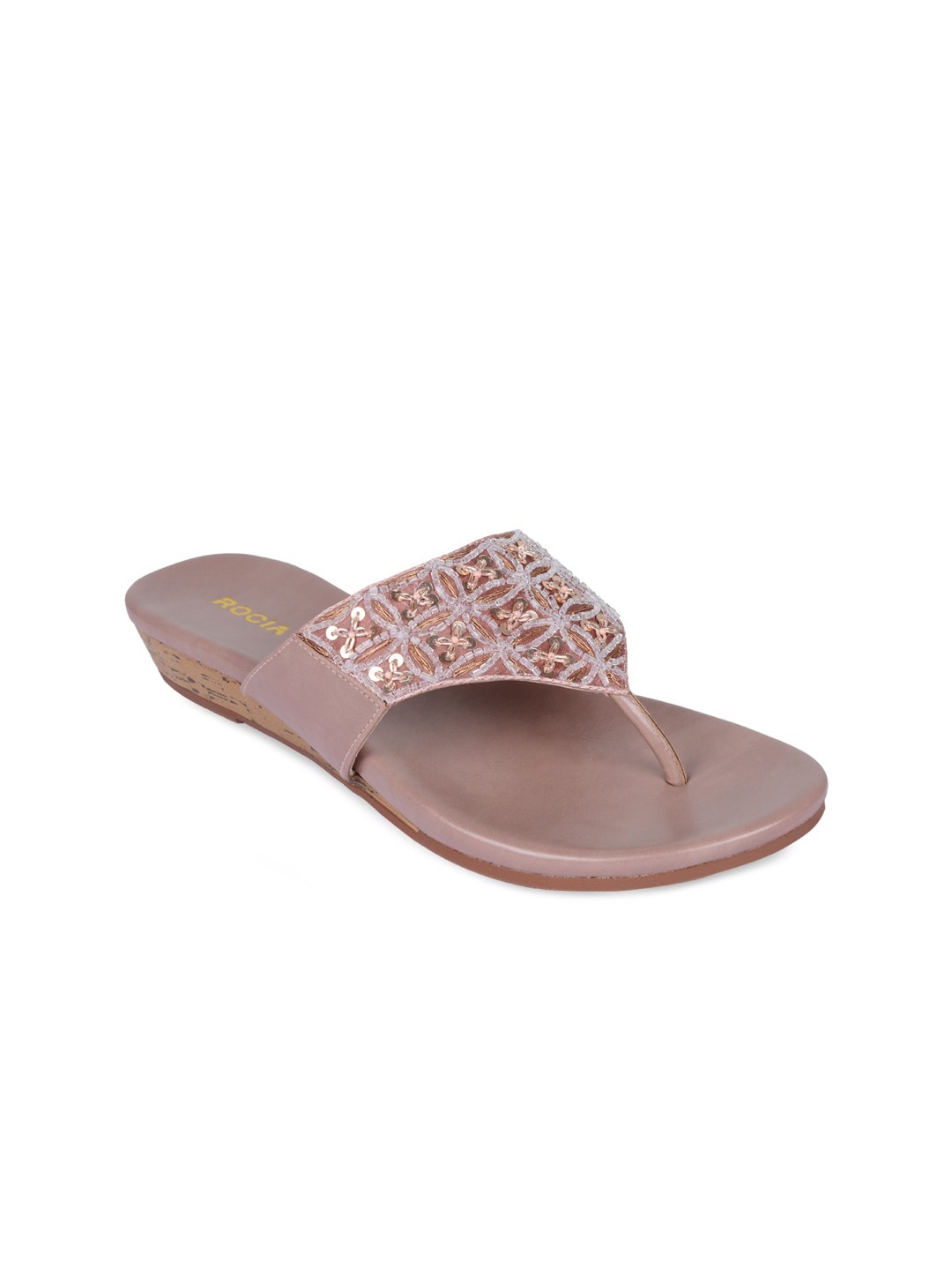 

Rocia Women Mauve Embellished Open Toe Flats