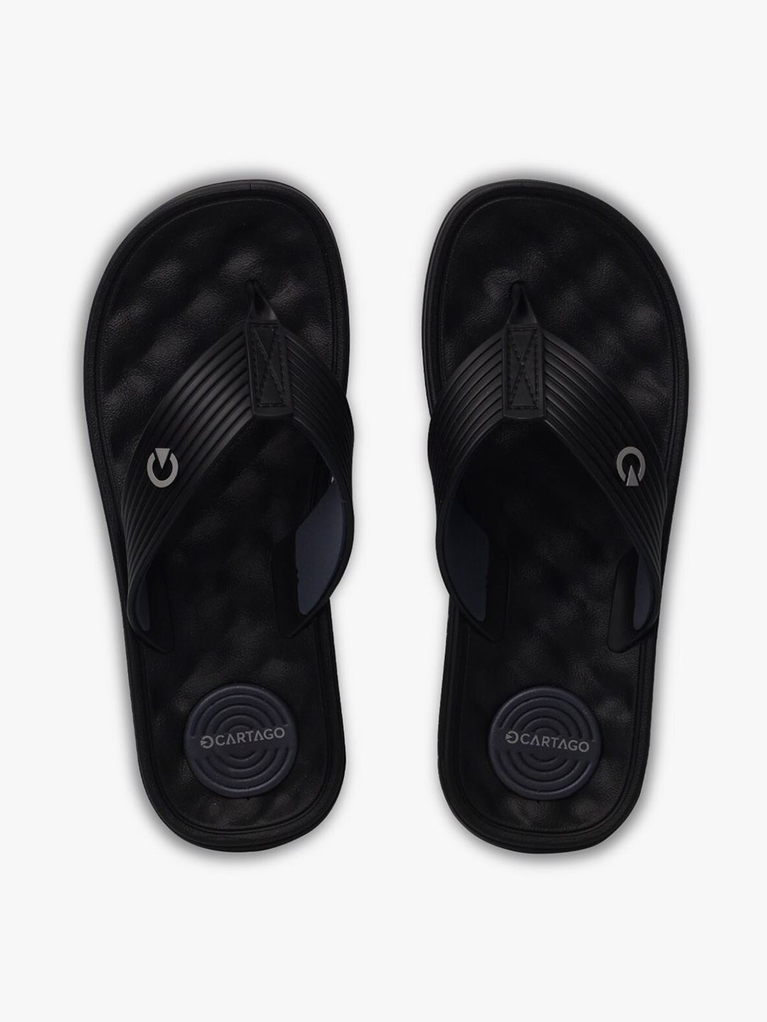 

CARTAGO Men Black Thong Flip-Flops