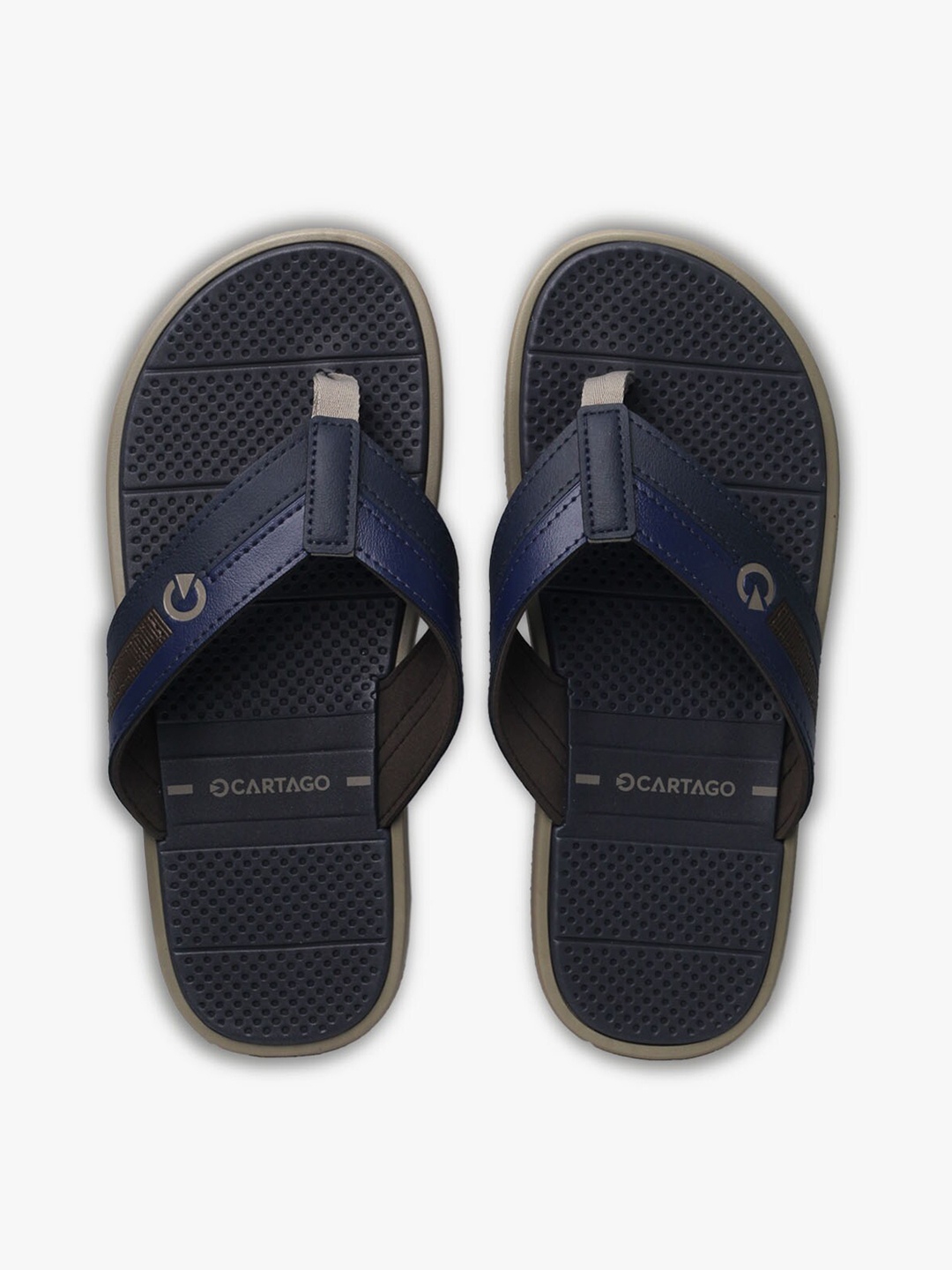 

CARTAGO Men Navy Blue Thong Flip-Flops