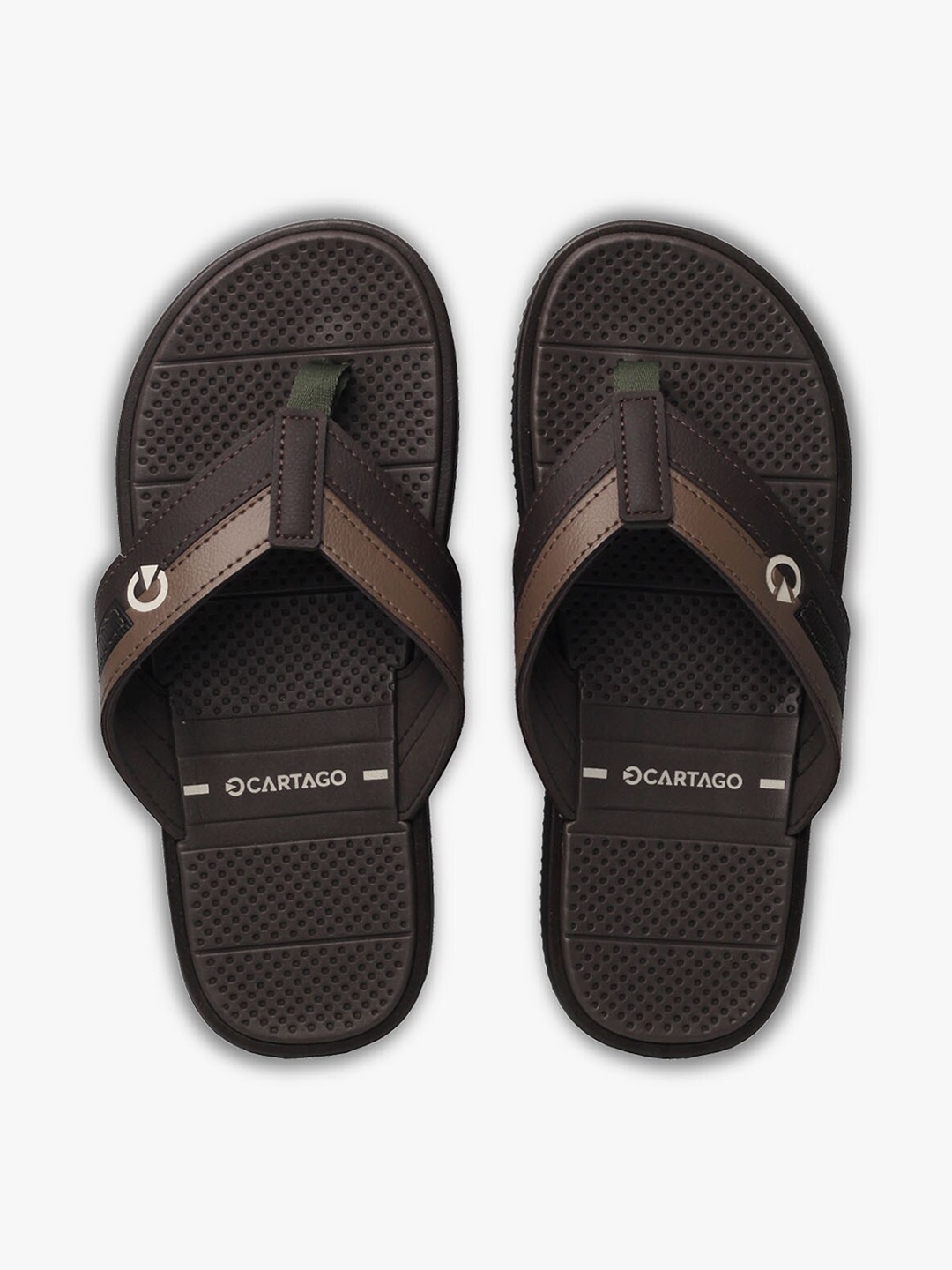 

CARTAGO Men Brown Thong Flip-Flops