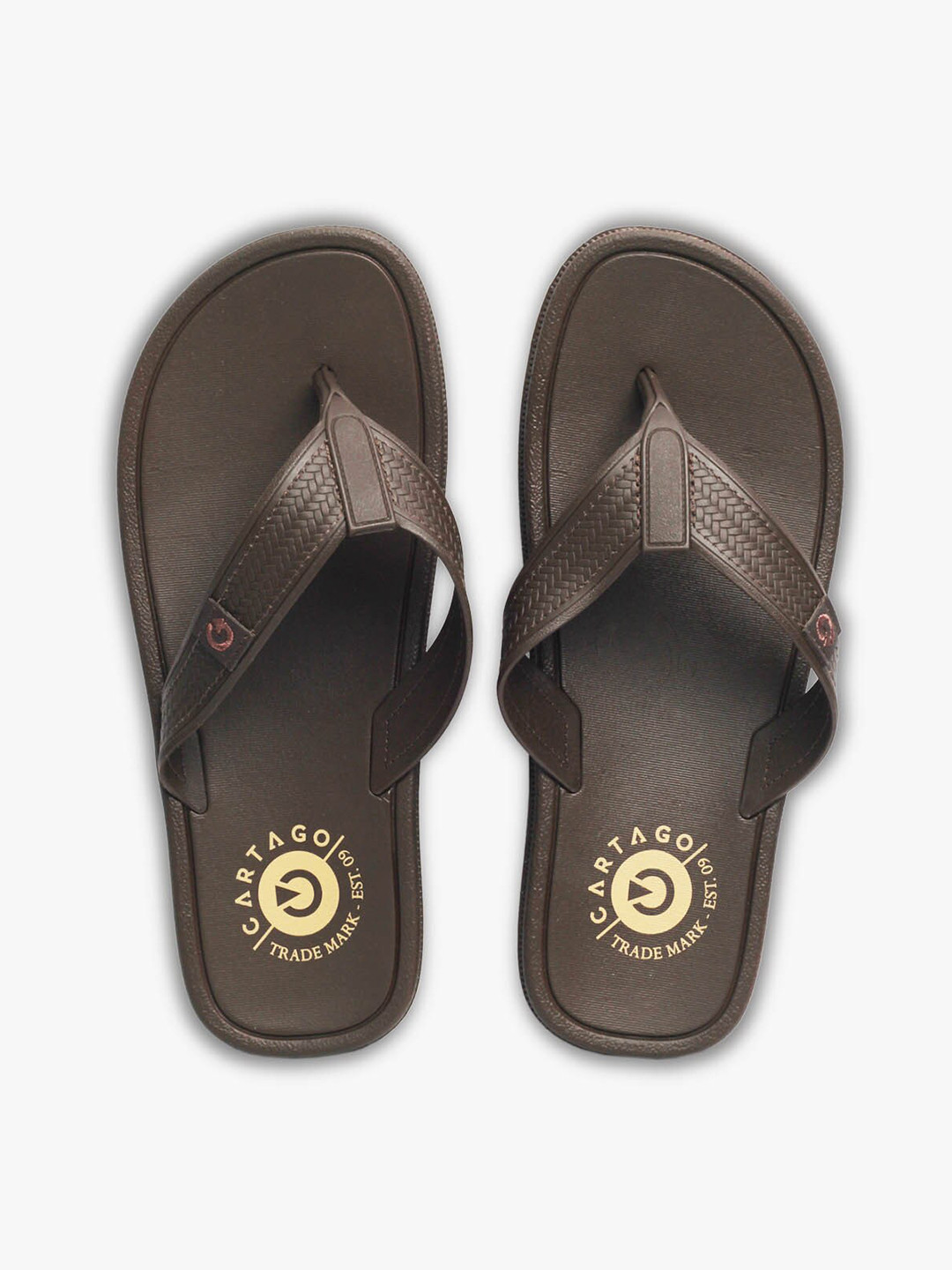 

CARTAGO Men Brown Thong Flip-Flops