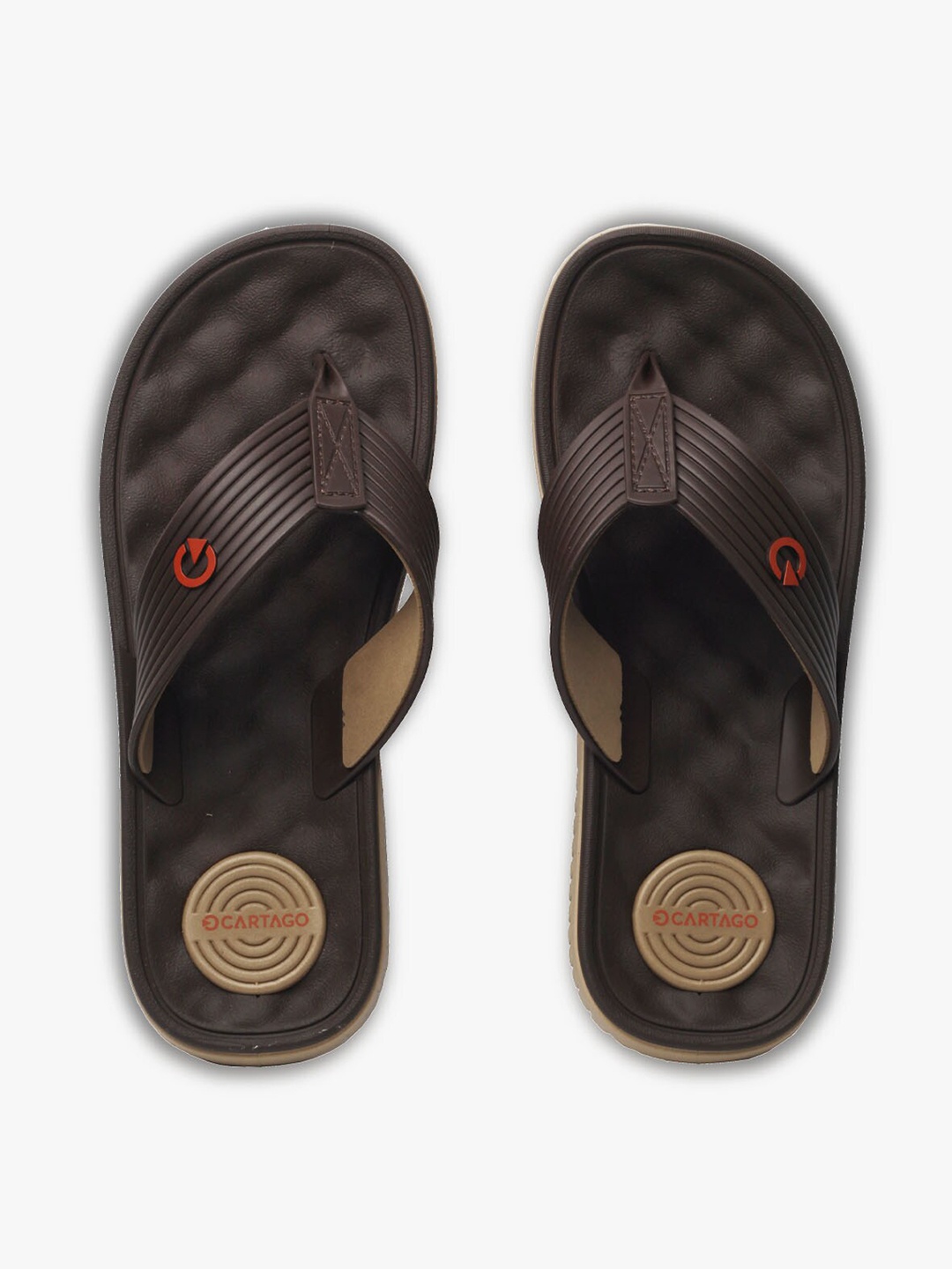 

CARTAGO Men Brown Thong Flip-Flops