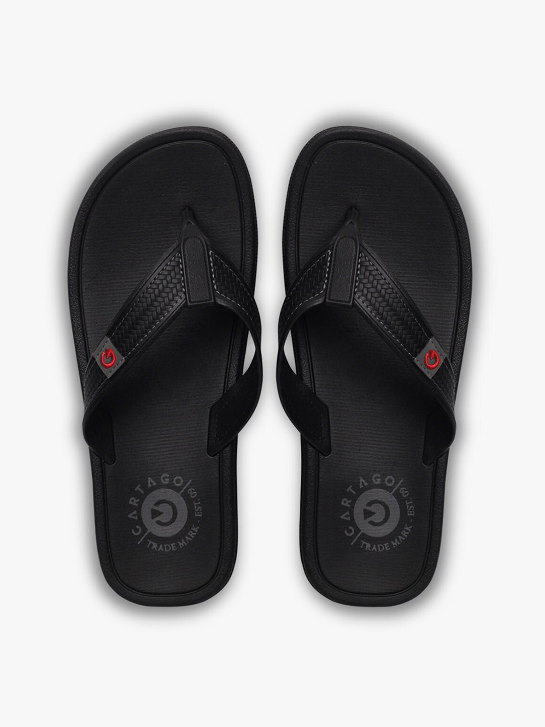 

CARTAGO Men Black Thong Flip-Flops