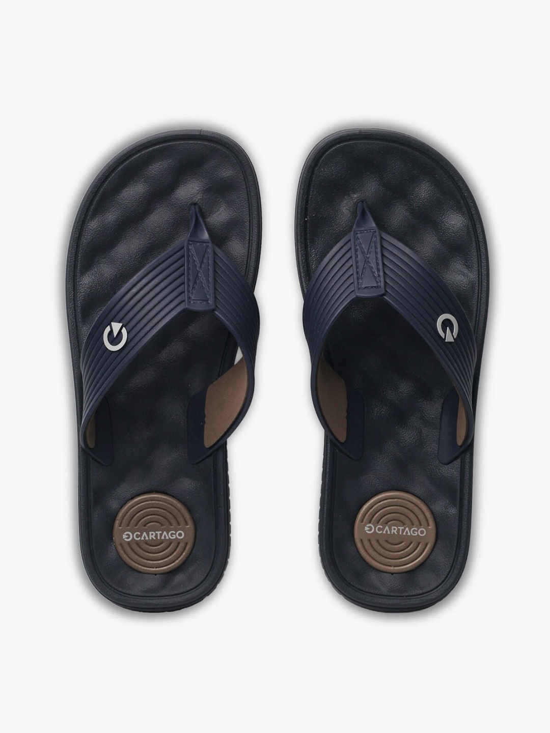 

CARTAGO Men Blue & Brown Thong Flip-Flops
