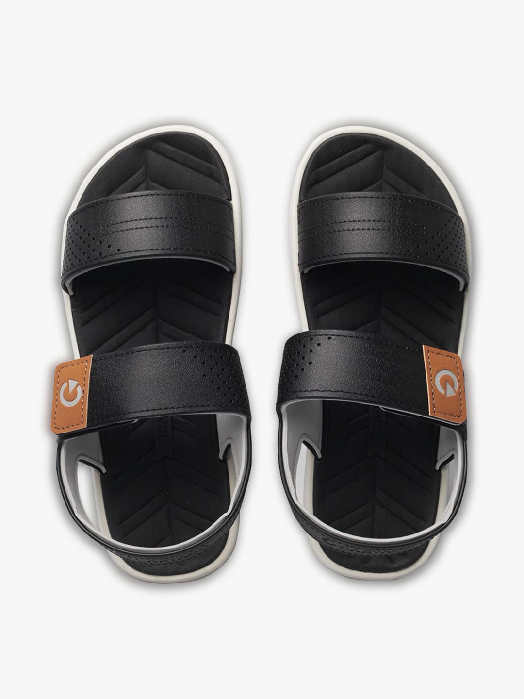 

CARTAGO Men Black & Brown Comfort Sandals