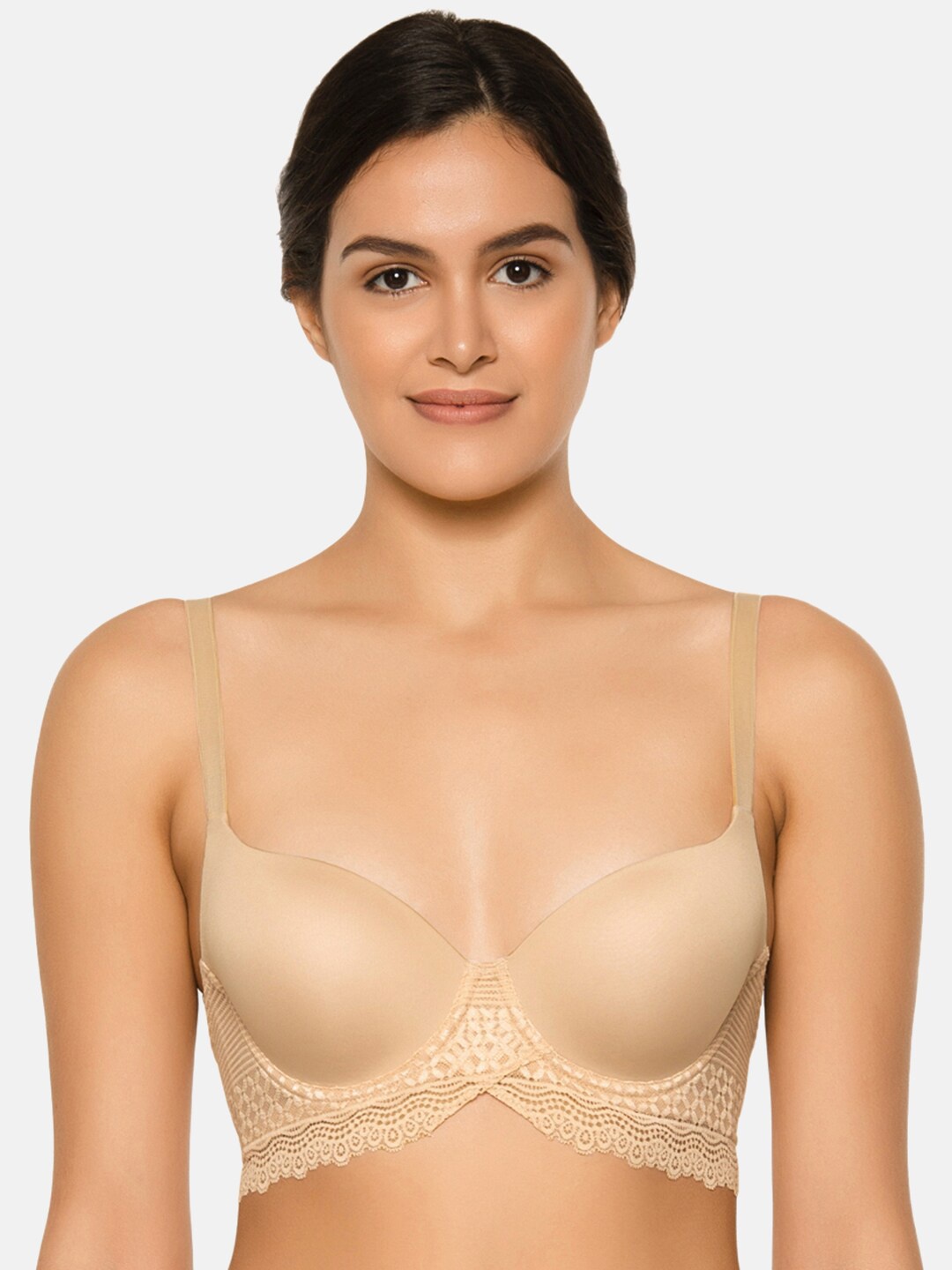 

Wacoal Women Beige Solid Lightly Padded Underwired Everyday Bra