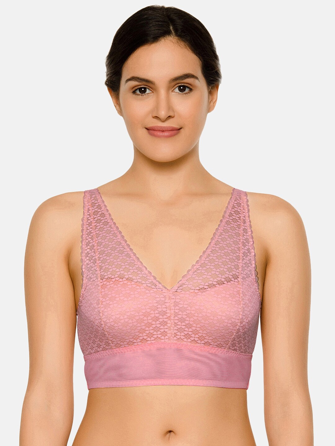 

Wacoal Women Pink Lace Lightly Padded Everyday Bra