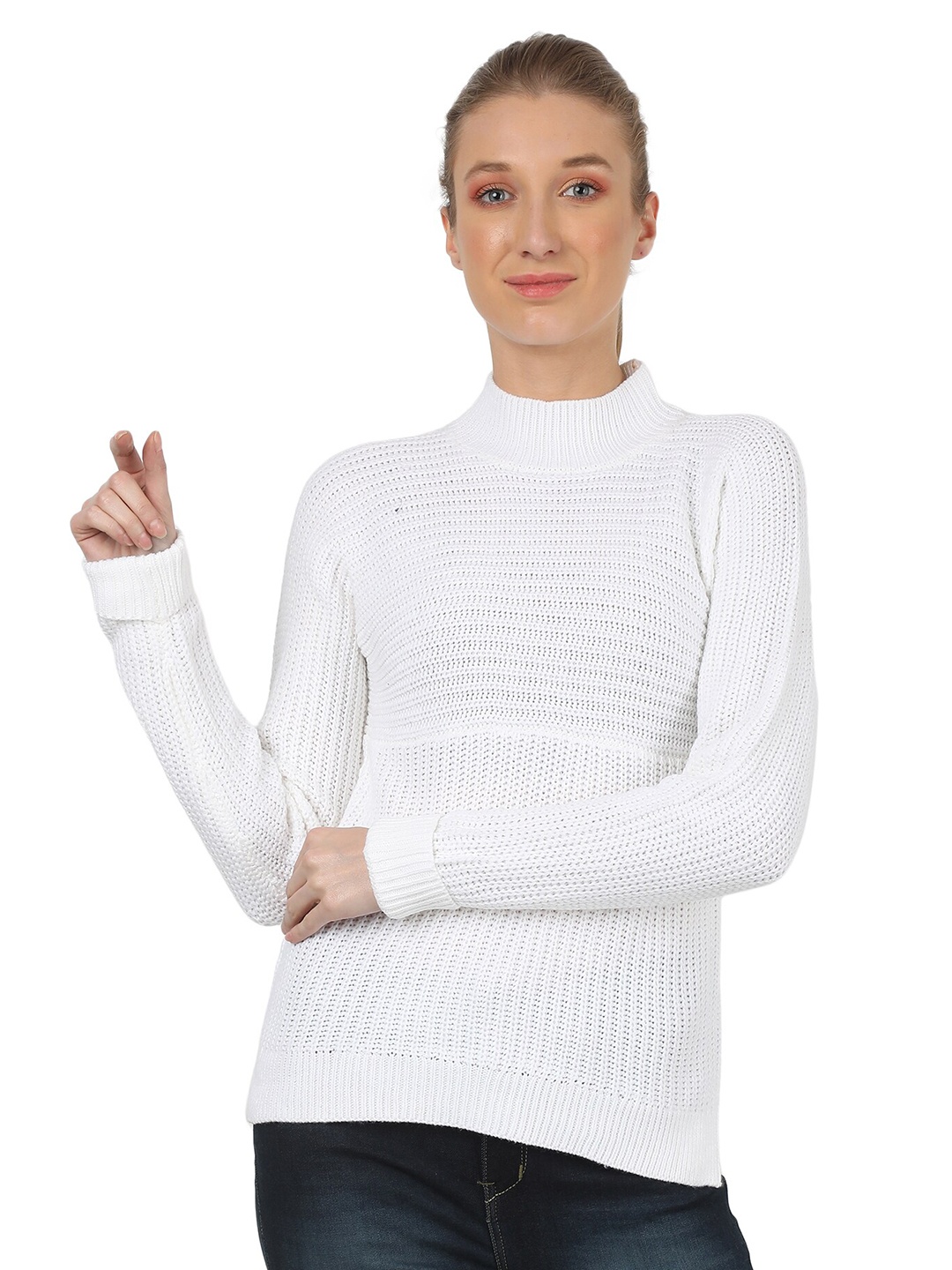 

NoBarr Women White Pullover