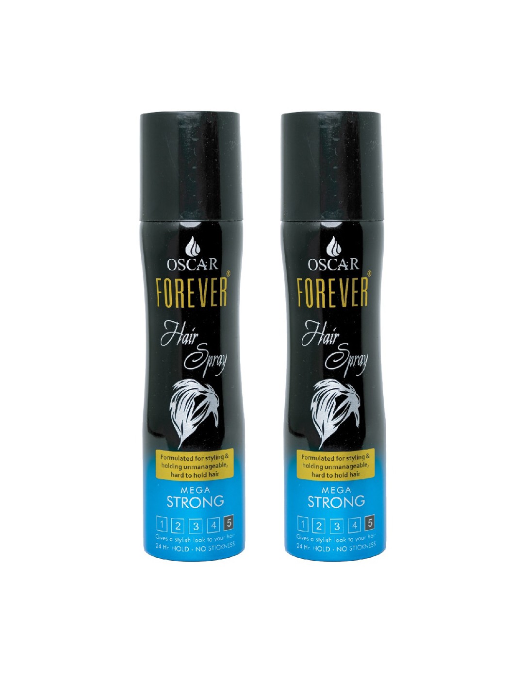 

OSCAR Unisex Pack of 2 Hair Spray- 135ml, Black