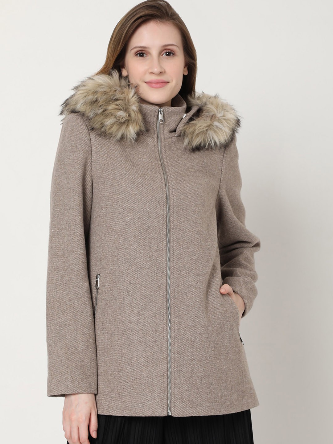 

Vero Moda Women Brown Longline Parka Jacket