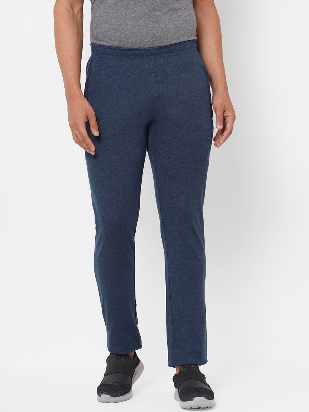 

Sweet Dreams Men Navy Blue Solid Cotton Track Pants