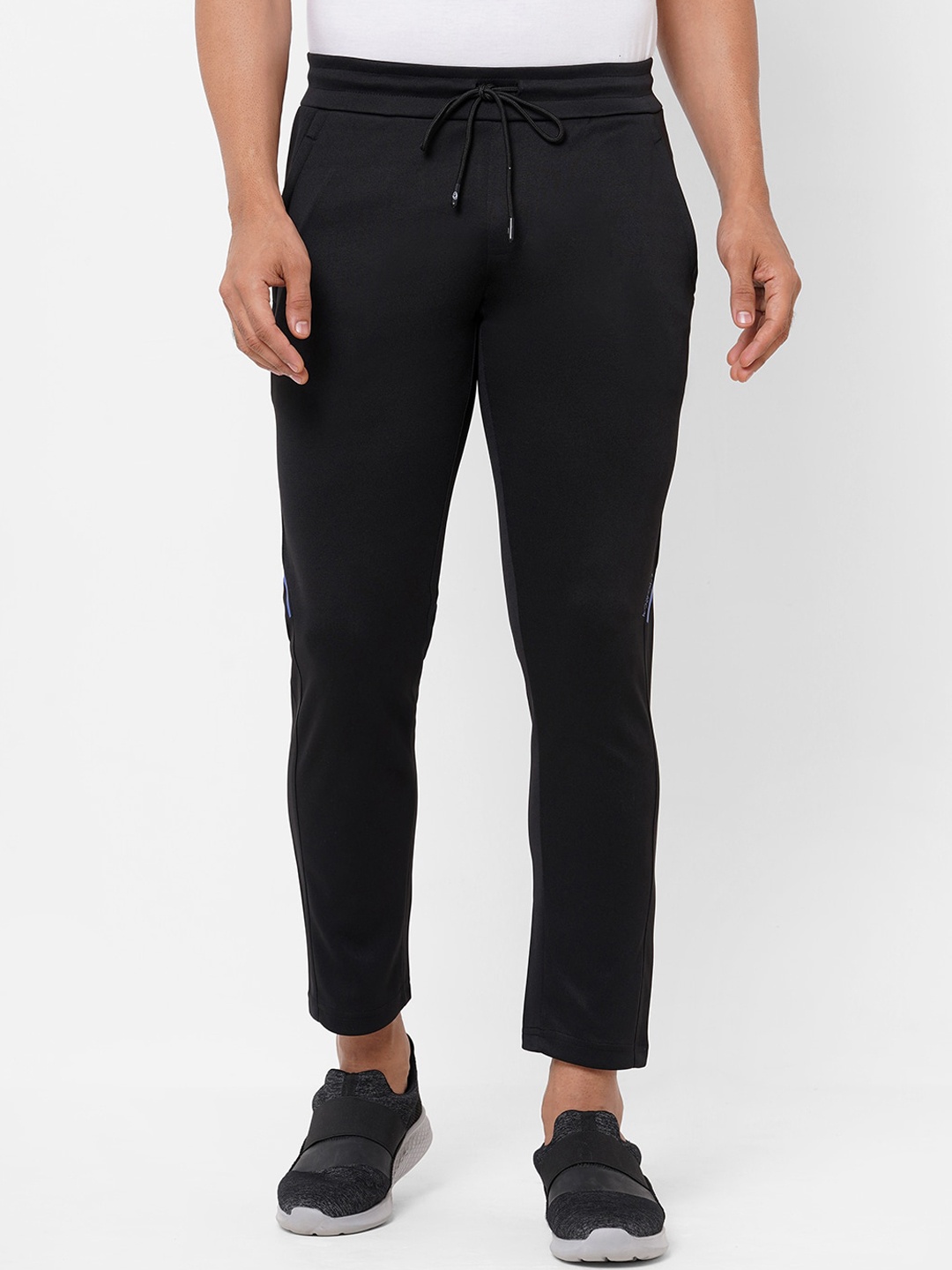 

Sweet Dreams Men Black Cotton Solid Track Pants