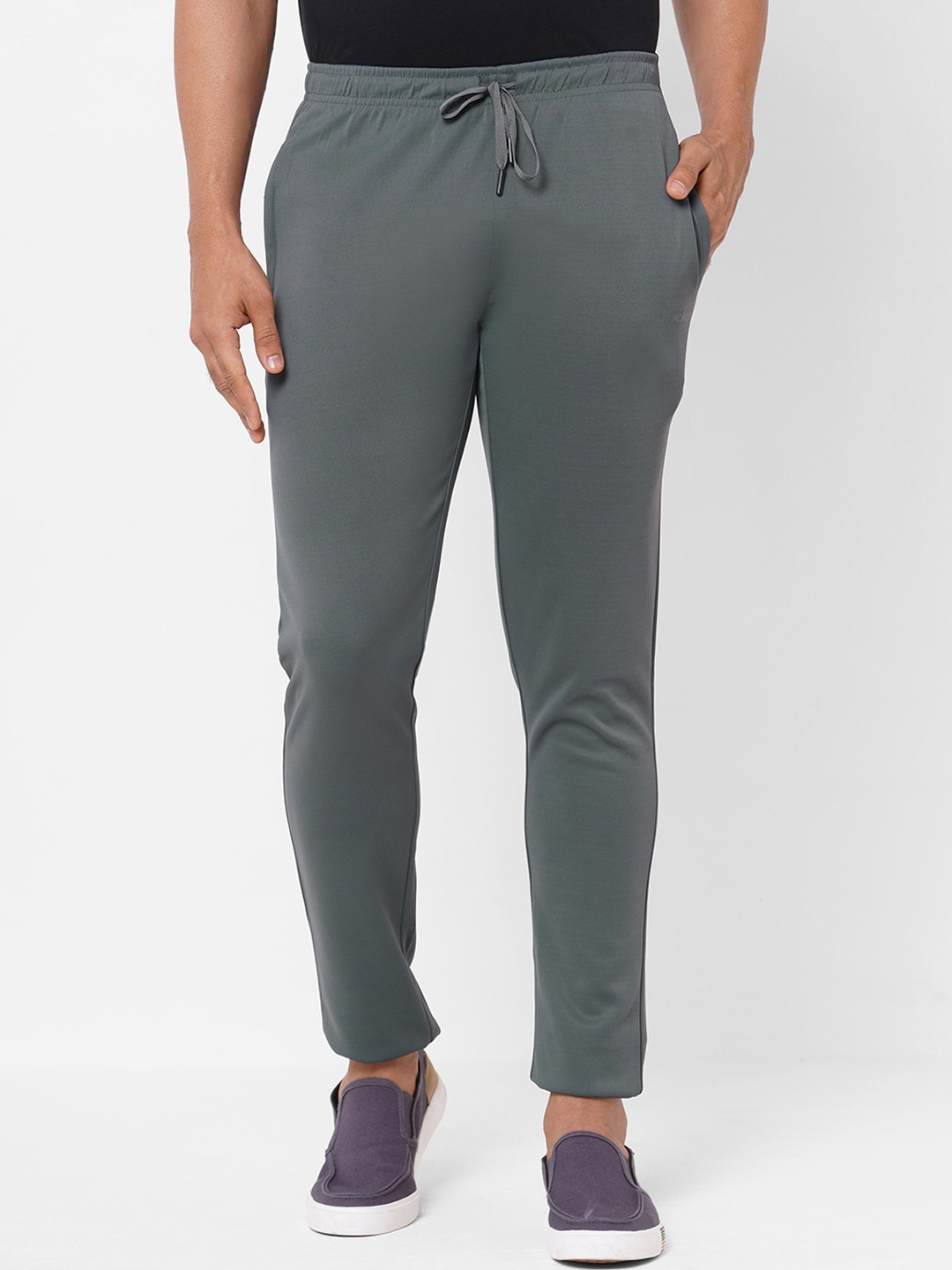 

Sweet Dreams Men Navy Blue Solid Straight-Fit Track Pants, Grey