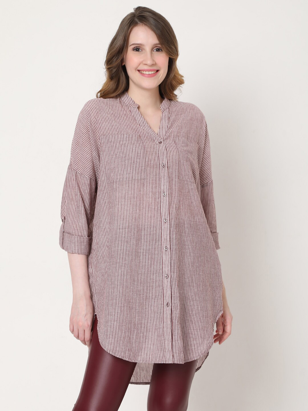 

Vero Moda Women Purple Opaque Cotton Casual Shirt