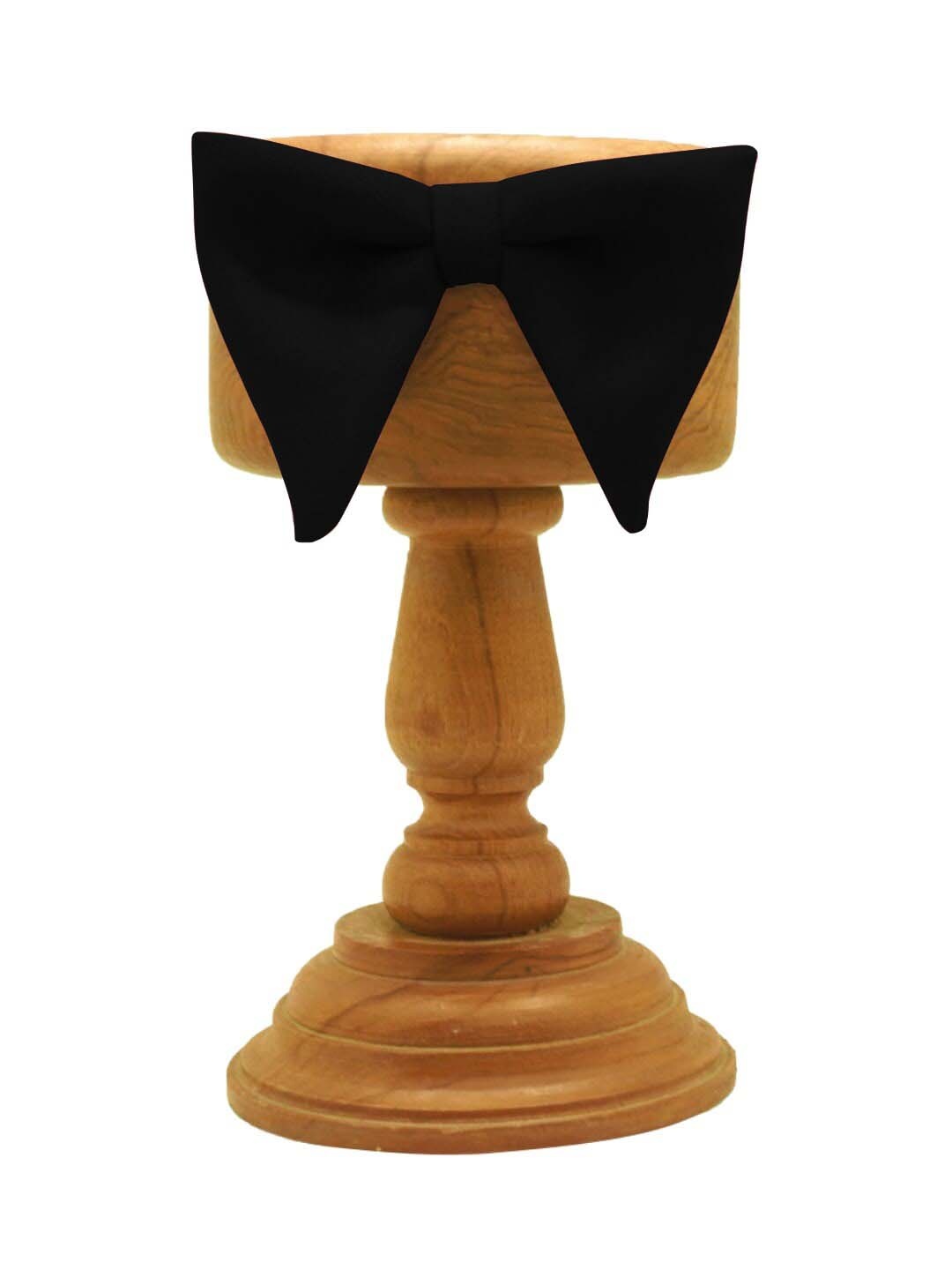 

MUTAQINOTI Men Black Velvet Bow Tie