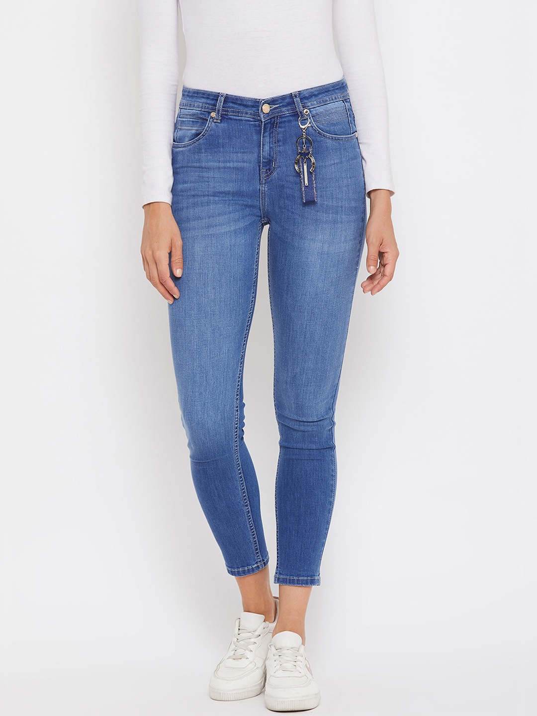 

Madame Women Blue Skinny Fit Light Fade Jeans