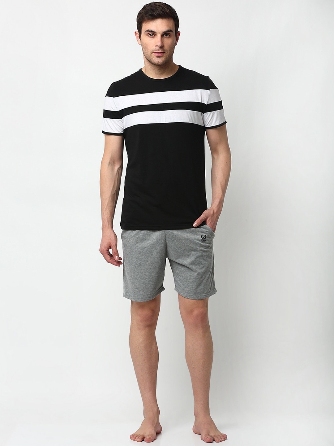 

Vimal Jonney Men Black & Grey Track Suit