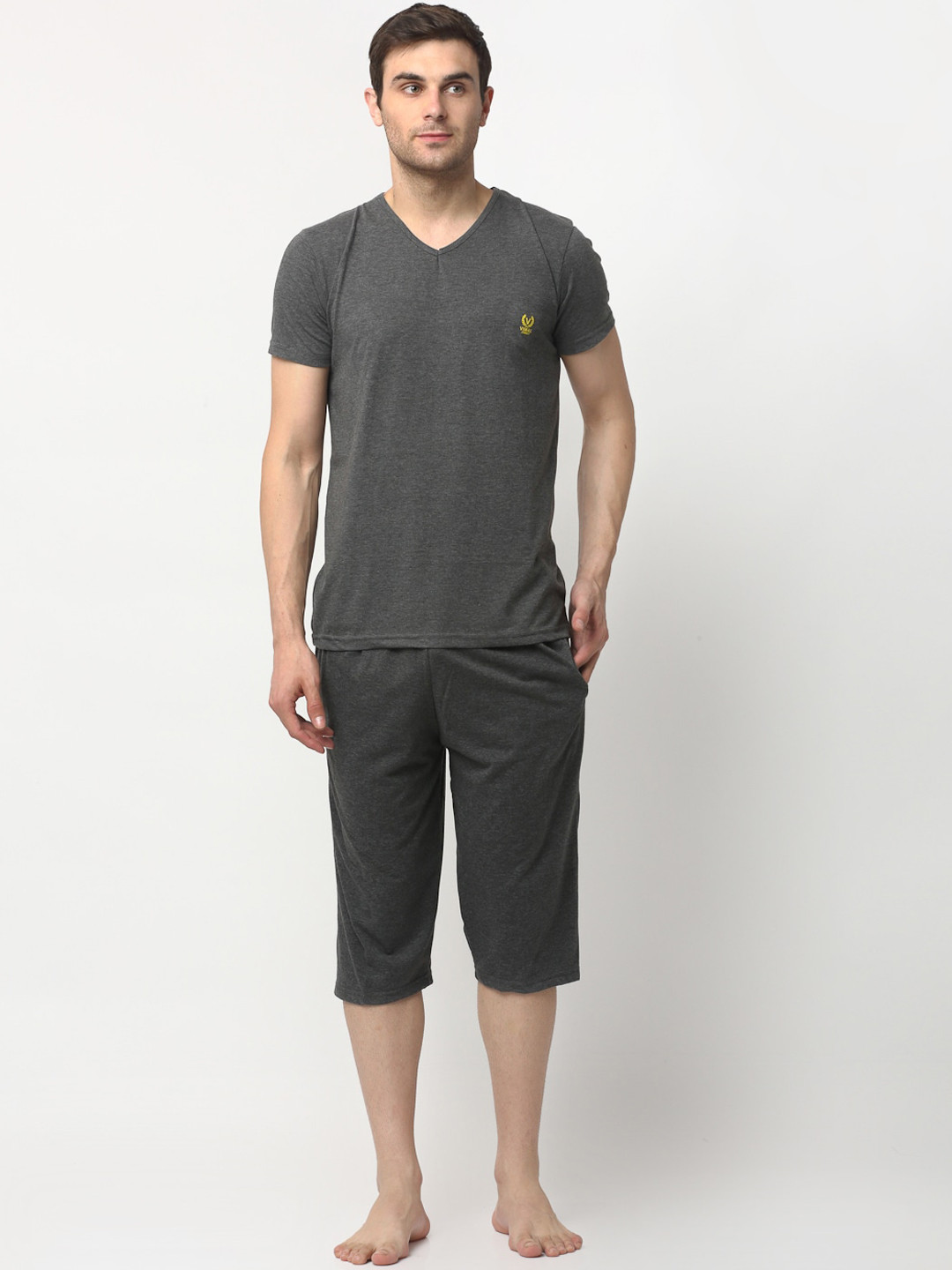 

VIMAL JONNEY Men Grey Night suit