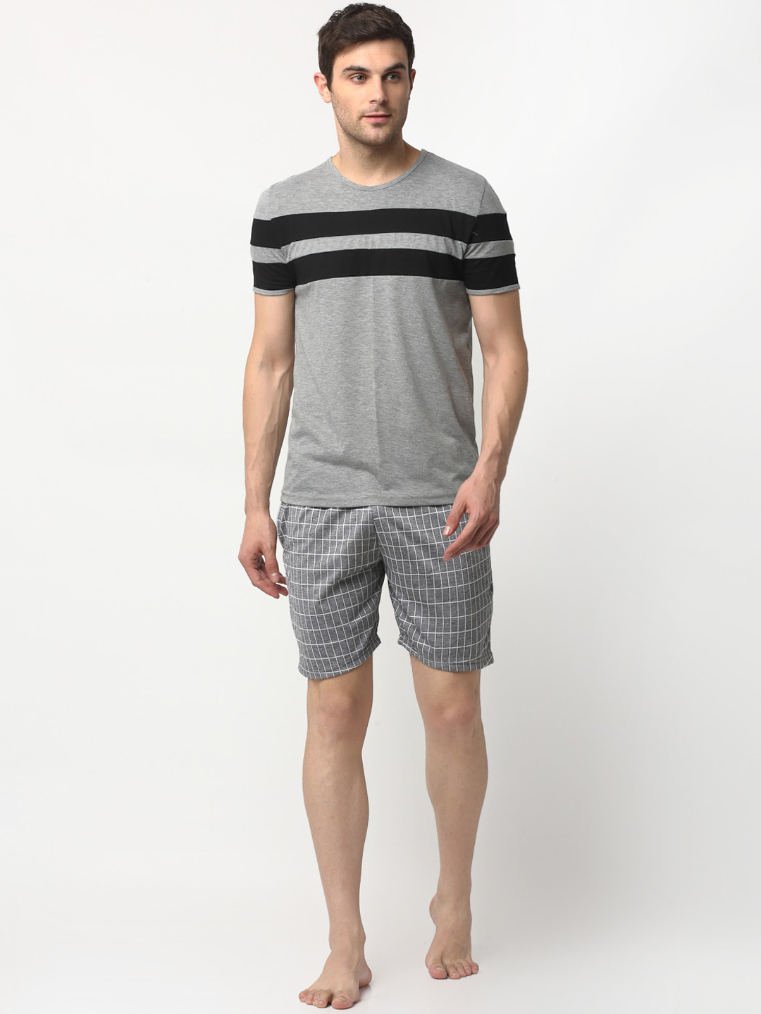 

VIMAL JONNEY Men Grey Night suit