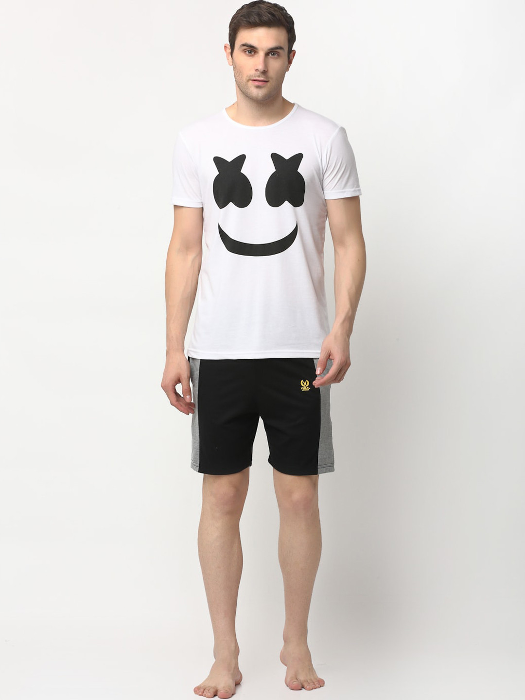 

Vimal Jonney Men White & Black Printed Track Suits
