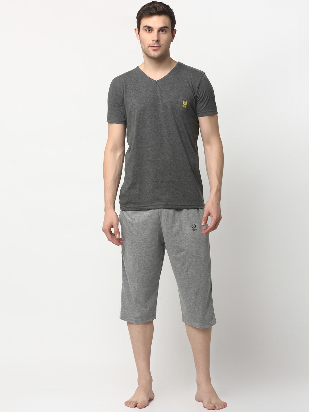 

VIMAL JONNEY Men Grey Night suit