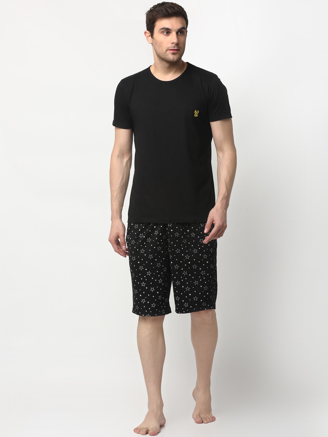 

VIMAL JONNEY Men Black Night suit