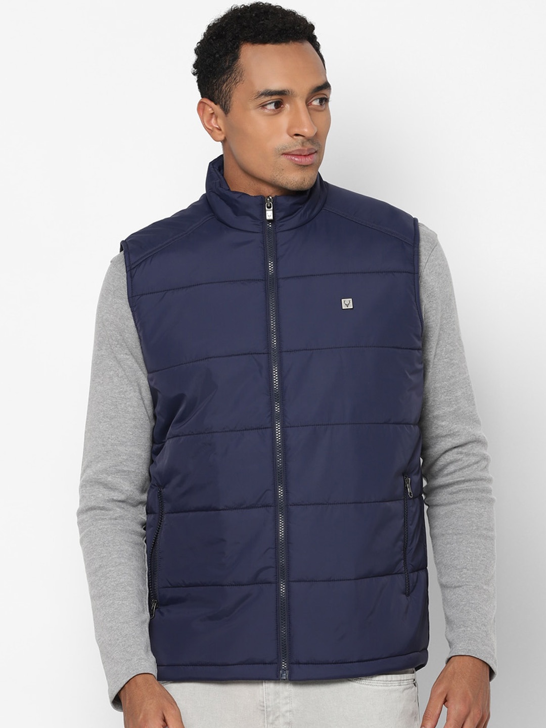 

Allen Solly Men Navy Blue Padded Jacket