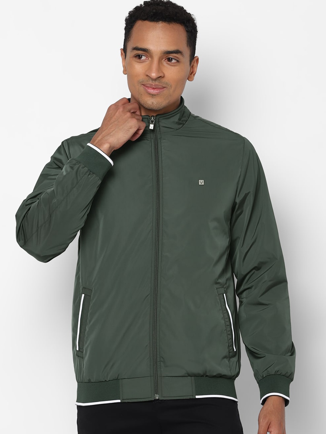 

Allen Solly Men Green Bomber Jacket