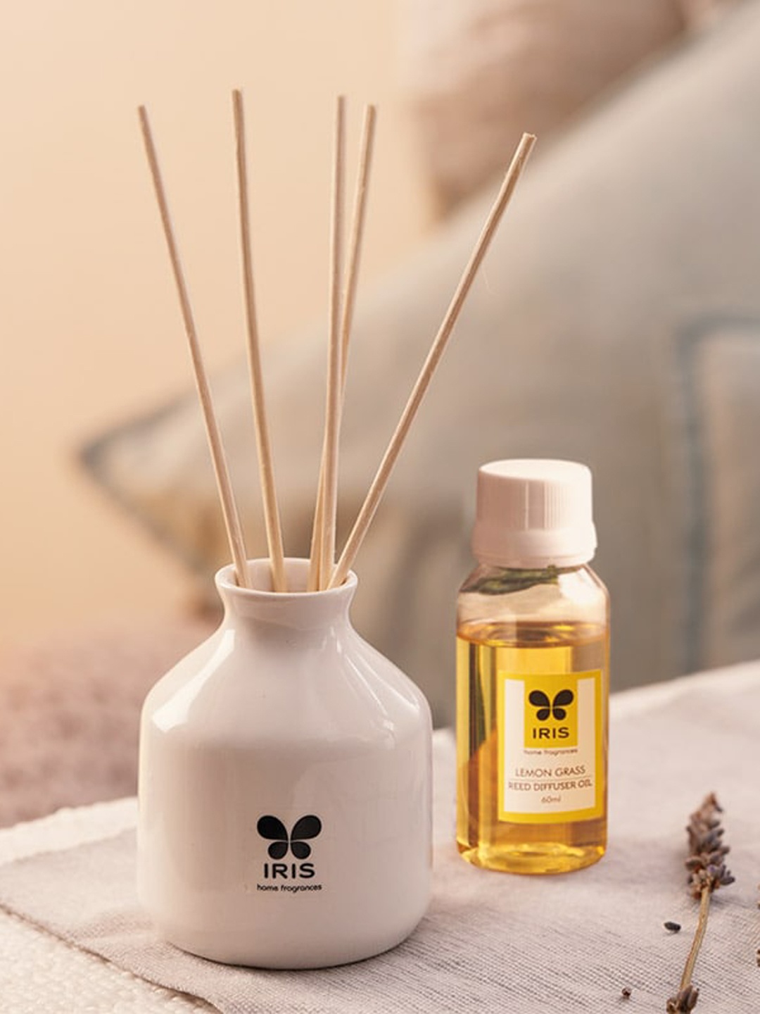 

Iris Lemongrass Reed Diffuser with Oil 60ml, Yellow