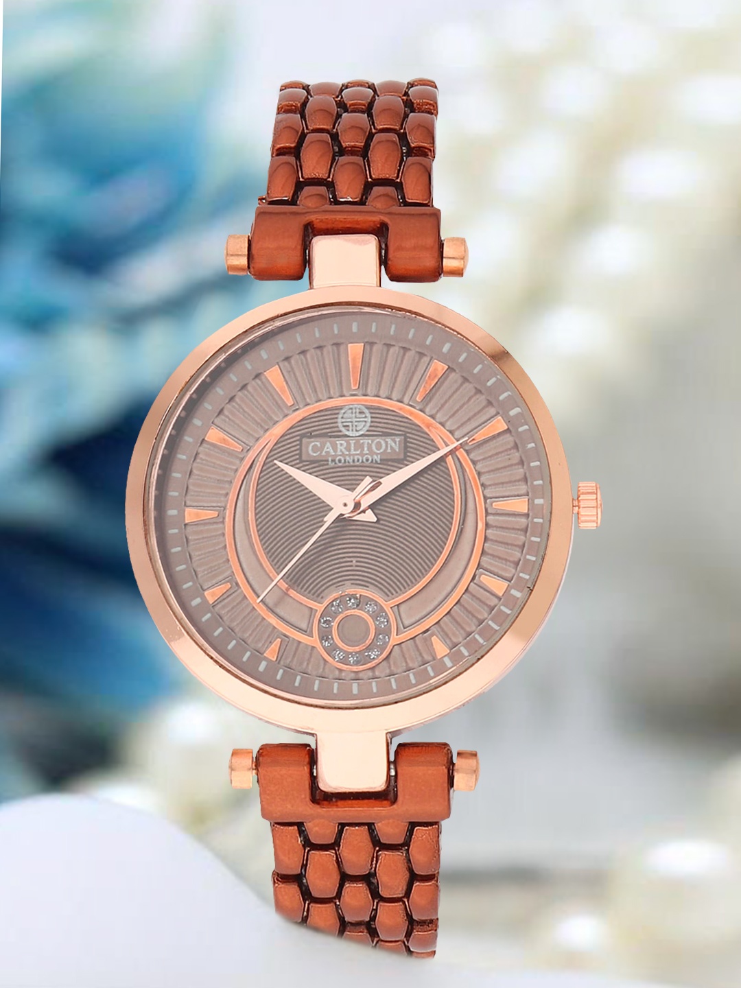 

Carlton London Women Brown Dial & Brown Analogue Watch CL061ROBR2