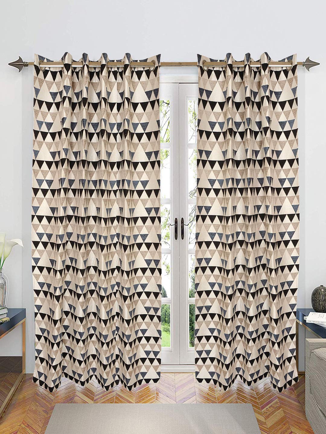 

Saral Home Hill Chenille BlackoutSet of 2 Grey Long Door Curtains