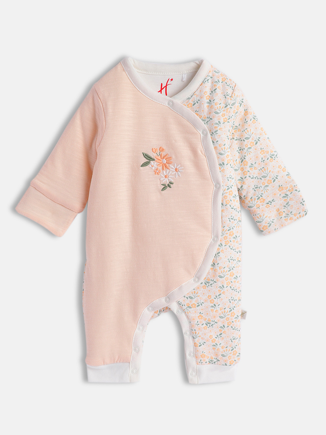 

H By Hamleys Infant Girls Yellow Printed Romper, Multi